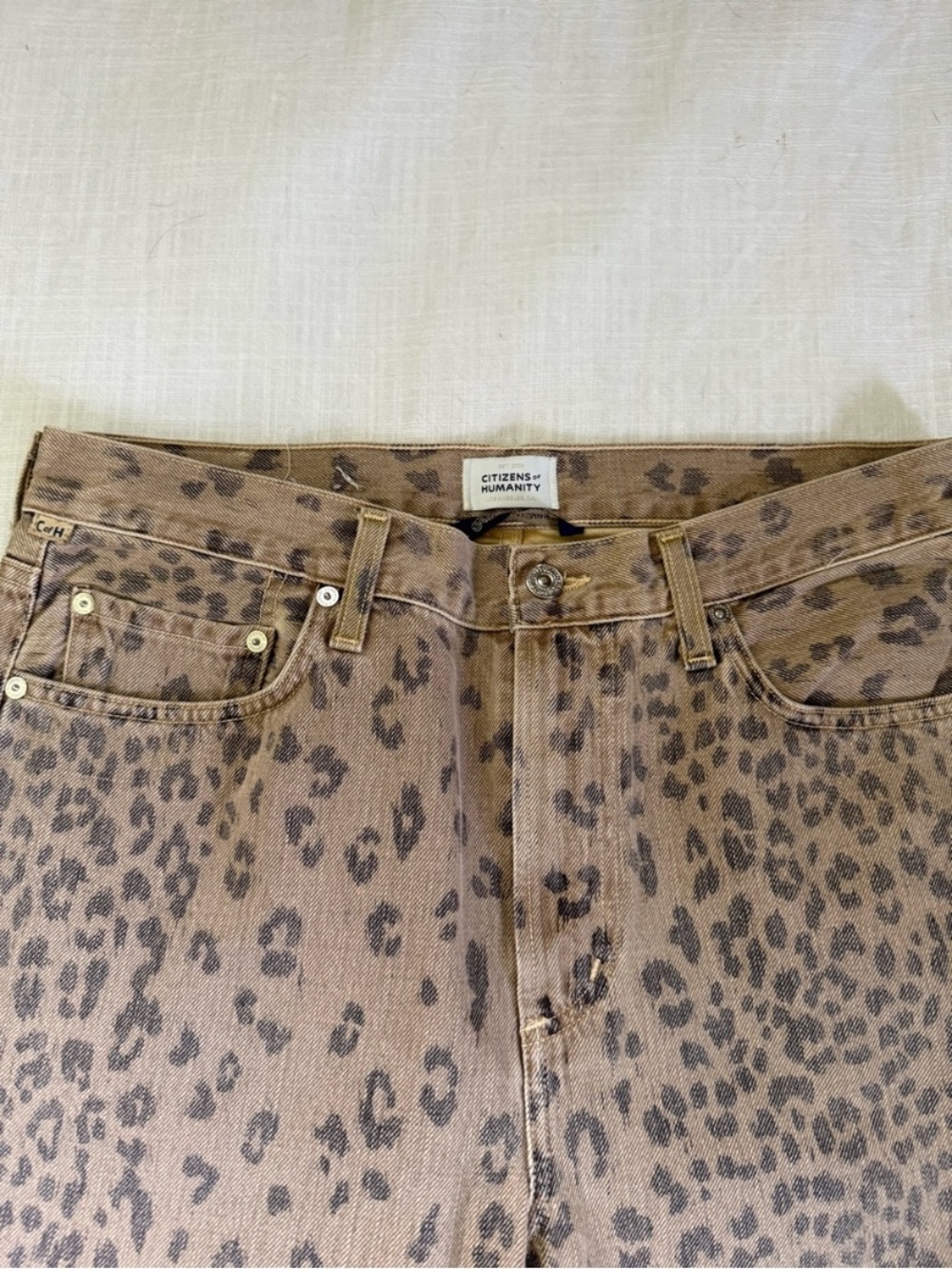 New Citizens of Humanity Miro Barrel Horseshoe Relaxed Denim Jeans Cheetah 29 - Picture 9 of 10